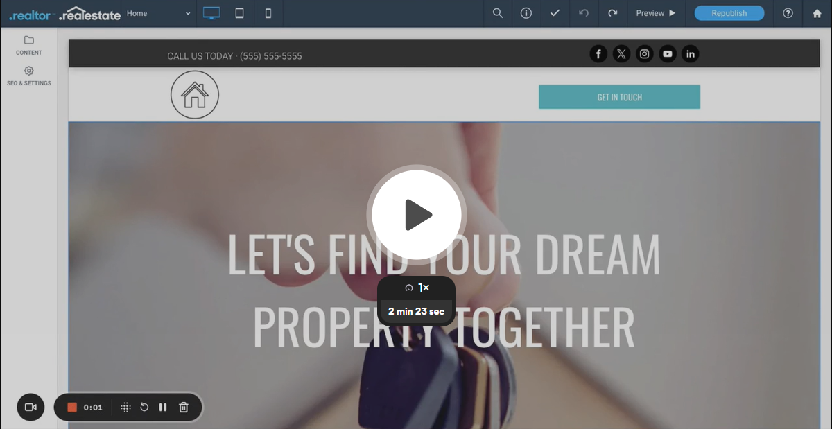 Reviewing and Customizing Text on the Site Editor
